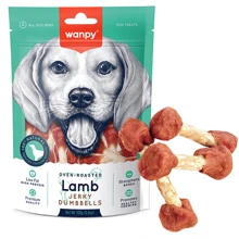 Лакомство для собак Wanpy Lamb Jerky Dumbell вяленый ягненок кость - гантель 100 г (58107): Производитель Wanpy