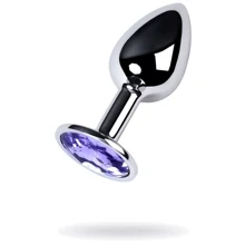Анальная пробка с кристаллом Toyfa Silver anal plug blue gem: Для кого Унисекс