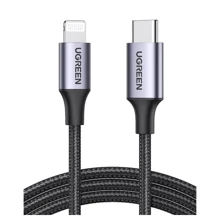 Кабель UGREEN Cable USB-C to Lightning US304 3A 36 W 1.5m Black: Тип USB-C - Lightning