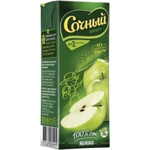 Сочный фрукт сок яблочный сочный 0,2 л (4813538003995): Тип Соки