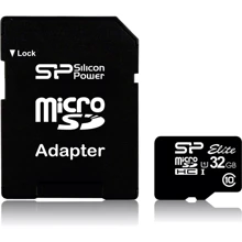 Карта памяти Silicon Power 32GB microSDHC Class 10 UHS-I U1 Elite + adapter (SP032GBSTHBU1V10SP): Тип карты MicroSDHC