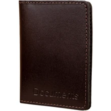Женская обложка для документов DNK Leather темно-коричневая (DNK-minidoc-R-colF): Пол Женский