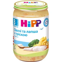 Рыбно-овощное пюре HIPP Овощ и лапша с треской 220 (9062300131465): Вид Рыбно-овощное