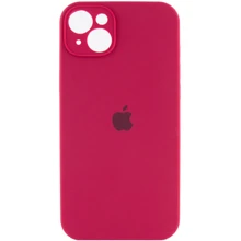 Чехол для iPhone Mobile Case Silicone Case Full Camera Protective Rose Red for iPhone 15 Plus: Цвет розовый