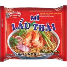 Лапша быстрого приготовления Acecook MI LAU THAI ТОМ ЯМ со вкусом креветки 83 г (8934563122164): Технология Сублимация + Сушка