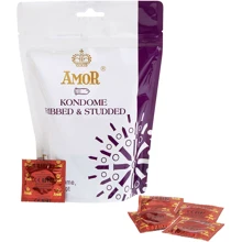 Презервативи Amor Ribbed & Studded, 50 шт.: Тип Для максимального захисту
