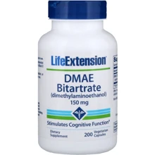 Life Extension DMAE Bitartrate 150 mg 200 Veg Caps діметіламіноетанол: Форма випуску капсули