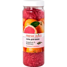 Fresh Juice Grapefruit and Rosemary Соль для ванн грейпфрут и розмарин бодрость 700 g: Назначение Питание, Очищение, Ароматизация