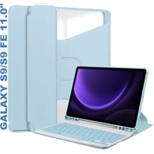Аксессуар для планшетных ПК BeCover Case Rotatable Smart Keyboard Light Blue for Samsung X710 Galaxy Tab S9 / X510/X516B Galaxy Tab S9 FE (710429): Цвет голубой