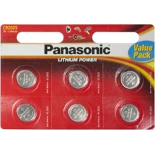 Батарейка Panasonic CR 2025 BLI 6 LITHIUM (CR-2025EL / 6B): Ємність 165 mAh