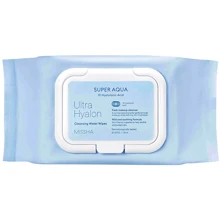 Missha Super Aqua Ultra Hyalron Cleansing Water Wipes Салфетки с гиалуроновой кислотой, 30 шт: Пол Для женщин