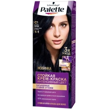 Palette Крем-краска для волос Интенсивный цвет 1-1 (C1) Иссиня-черный 110 ml: Пол Для женщин