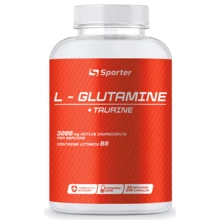 Аминокислота для спорта Sporter L - Glutamine + Taurine 240 caps / 20 sevings: Вкус Без вкуса