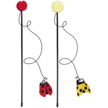 Удочка-дразнилка Flamingo Cat Dangler Happy Bug с жуком 0.02 кг 4х9х53 см (54122): undefined undefined