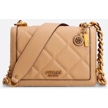 Женская сумка кросс боди GUESS ABEY CROSSBODY FLAP темно-бежевая (HWQB8558210-BEI): Пол Женский