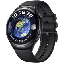 Смарт-часы Huawei Watch 4 46mm Black Fluoroelastomer Strap: Дисплей 1.5" AMOLED (466x466)