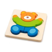 Дерев'яний міні-пазл Viga Toys Ведмедик (50169): Тип пазл
