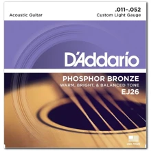 Струна для гитар Струны D`ADDARIO EJ26 PHOSPHOR BRONZE CUSTOM LIGHT 11-52: Тип Комплект струн