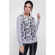 Свитшот FashionUp KF-1662A-42 42 серый с принтом: Сезон Демисезон