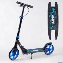 Самокат алюминиевый Best Scooter SHARK синий(19015): Количество колес 2