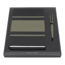 Набір блокнот А5 + ручка Hugo Boss Gear Matrix хакі (HPBH974T): Виробник Hugo Boss