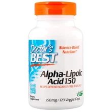 Doctor's Best Best Alpha Lipoic Acid 150 mg 120 Caps (DRB-00104): Тип Альфа-ліпоєва кислота