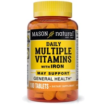 Mason Natural Daily Multiple Vitamins With Iron Мультивитамины с железом 100 таблеток: Тип Мультивитамины