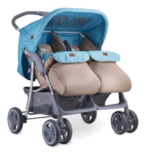 Коляска для двойни Lorelli TWIN (blue/beige moon bear): Тип коляски коляска для двойни