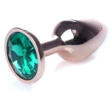 Анальная пробка BOSS Series Exclusivity Jewellery Red Gold Plug Green: Для кого Унисекс