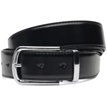 Чоловічий ремінь Borsa Leather чорно-коричневий (C135-4133-1A): Стать Чоловік