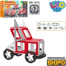 Магнитный конструктор Limo Toy MAGniSTAR Транспорт 53 детали (KB 1016): Количество деталей, шт. 53