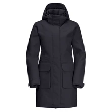 Парку Jack Wolfskin Fierce Wind Parka W 1114201-6000 40 чорна зимова з капюшоном: Сезон зима