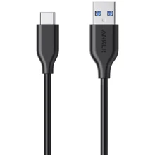 Кабель ANKER USB Cable to USB-C 3.0 Powerline V3 90cm Black (A8163H11): Тип USB-C, USB 3.0