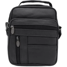 Чоловічі сумки через плече Borsa Leather чорна (K16683-3bl-black): Стать Мужской