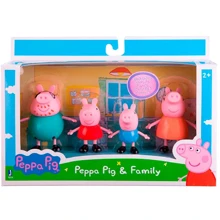 Набор фигурок Peppa - Peppa Pig S2 Большая семья Пеппы (Мама, Папа, Пеппа и Джордж) (92610): Тип Персонаж мультфильма, фильма