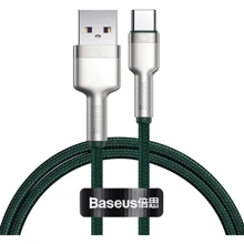 Кабель Baseus USB Cable to USB-C Cafule Metal 40W 1m Green (CATJK-A06): Тип USB Cable - USB-C