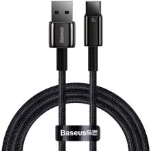 Кабель Baseus USB Cable to USB-C Tungsten Gold 100W 2m Black (CAWJ000101): Тип USB Cable - USB-C