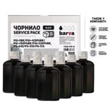Чернила Barva Canon PGI-520/PG-510 Black 10x100мл ServicePack (C520-1SP-B): Цвет Black