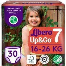 Підгузки Libero Up&Go Розмір 7 (16-26 кг) 30 шт (7322541743240): Тип Подгузники-трусики