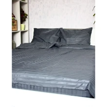 Комплект постельного белья LightHouse Mf Stripe Graphite страйп-микрофибра полуторный (2200000604972): Материал микрофибра