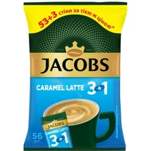 Напиток кофейный растворимый Jacobs Caramel Latte 3в1 56х12.3 г (8711000675489): Вид напитка Напиток кофейный растворимый