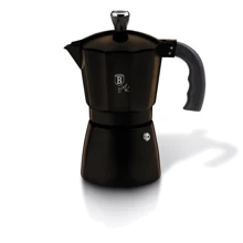 Гейзерная кофеварка Berlinger Haus SHINY BLACK на 3 чашки 150 мл (6941-BH): Цвет черный