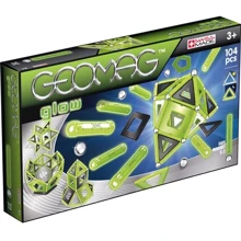 Geomag Glow 104 детали | Светящийся магнитный конструктор Геомаг: Количество деталей, шт. 104