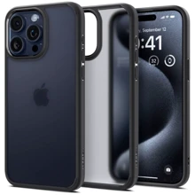 Чехол для iPhone Spigen Ultra Hybrid Frost Black (ACS06568) for iPhone 15 Pro Max: Цвет черный