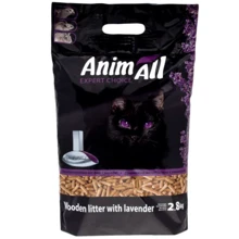 Наполнитель для кошачьего туалета AnimAll древесный с ароматом лаванды 2.8 кг: Вид Древесный