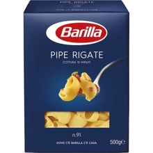 Макарони Barilla №91 Pipe Rigati 500 г (DL6758): Вага нетто 500 г