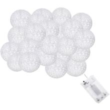 Гирлянда на батарейках Springos Cotton Balls 6 м 30 LED CL0049 Warm White: Тип Хлопковые шарики