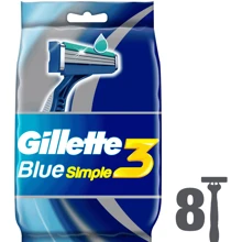 Gillette Blue Simple3 Станки для бритья одноразовые 8 шт.: Вид Бритвенные станки