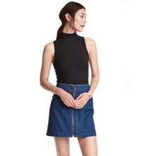 Топ H&M 3717444 L черный: Состав Вискоза, Эластан