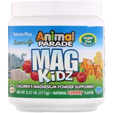 Nature's Plus, Animal Parade, Mag Kidz, Children's Magnesium, Natural Cherry Flavor, 0.37 lb (171 g) (NTP29943): Тип магній